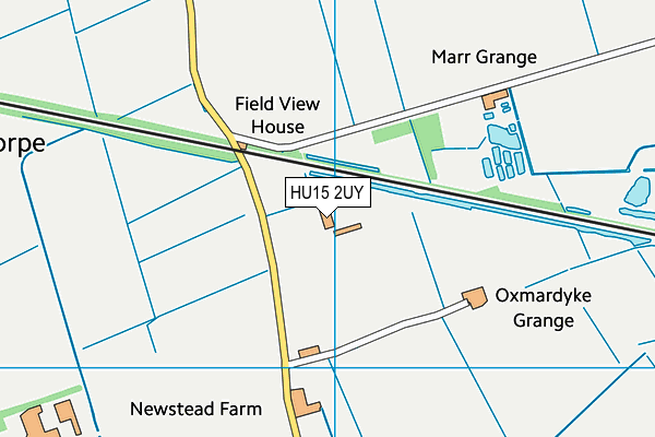 HU15 2UY map - OS VectorMap District (Ordnance Survey)