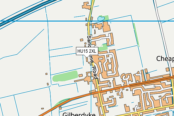 HU15 2XL map - OS VectorMap District (Ordnance Survey)