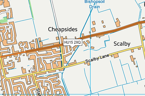 HU15 2XQ map - OS VectorMap District (Ordnance Survey)