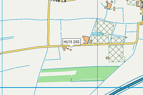 HU15 2XS map - OS VectorMap District (Ordnance Survey)
