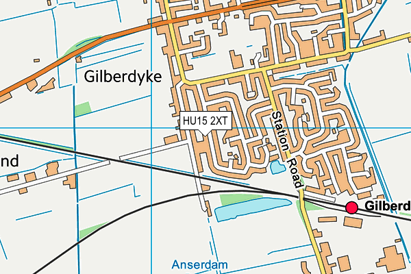 HU15 2XT map - OS VectorMap District (Ordnance Survey)
