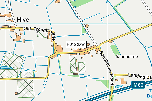 HU15 2XW map - OS VectorMap District (Ordnance Survey)