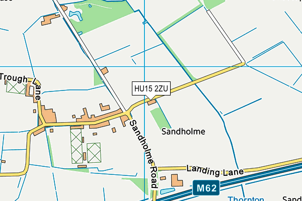 HU15 2ZU map - OS VectorMap District (Ordnance Survey)