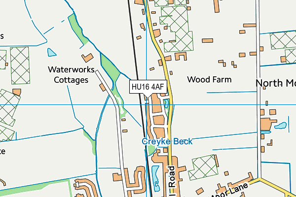 HU16 4AF map - OS VectorMap District (Ordnance Survey)
