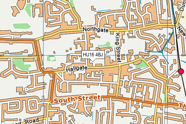 HU16 4BJ map - OS VectorMap District (Ordnance Survey)
