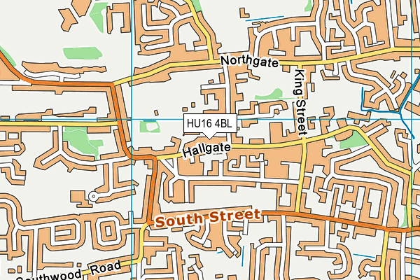 HU16 4BL map - OS VectorMap District (Ordnance Survey)