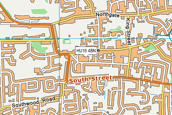 HU16 4BN map - OS VectorMap District (Ordnance Survey)
