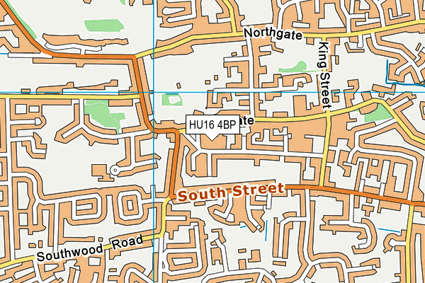 HU16 4BP map - OS VectorMap District (Ordnance Survey)