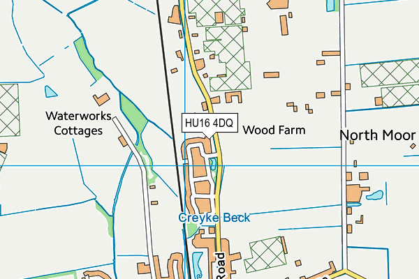 HU16 4DQ map - OS VectorMap District (Ordnance Survey)