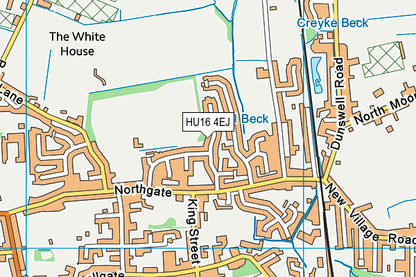 HU16 4EJ map - OS VectorMap District (Ordnance Survey)