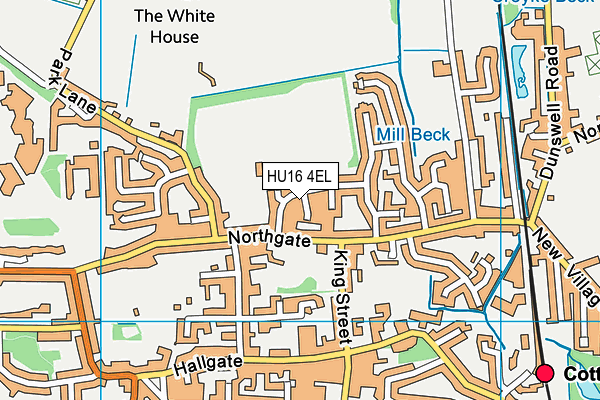 HU16 4EL map - OS VectorMap District (Ordnance Survey)