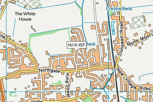 HU16 4EP map - OS VectorMap District (Ordnance Survey)