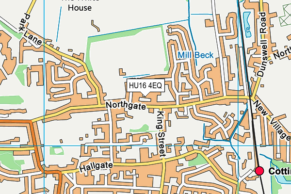 HU16 4EQ map - OS VectorMap District (Ordnance Survey)