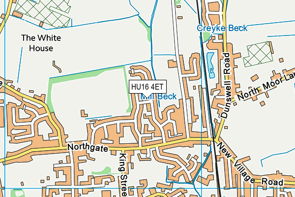 HU16 4ET map - OS VectorMap District (Ordnance Survey)