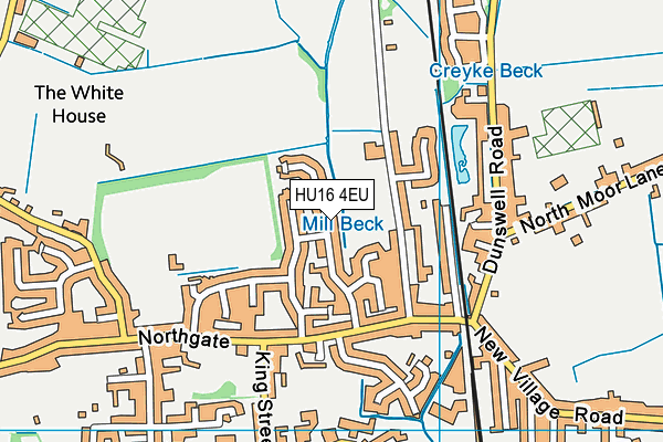 HU16 4EU map - OS VectorMap District (Ordnance Survey)