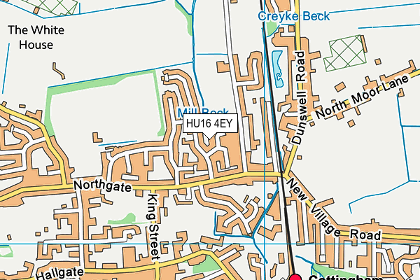 HU16 4EY map - OS VectorMap District (Ordnance Survey)