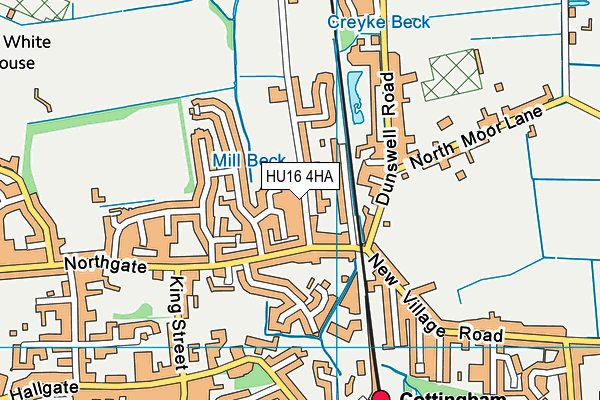 HU16 4HA map - OS VectorMap District (Ordnance Survey)