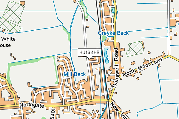 HU16 4HB map - OS VectorMap District (Ordnance Survey)