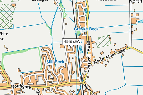 HU16 4HG map - OS VectorMap District (Ordnance Survey)