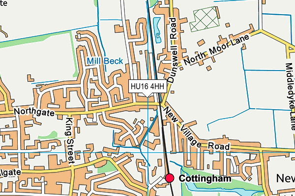 HU16 4HH map - OS VectorMap District (Ordnance Survey)