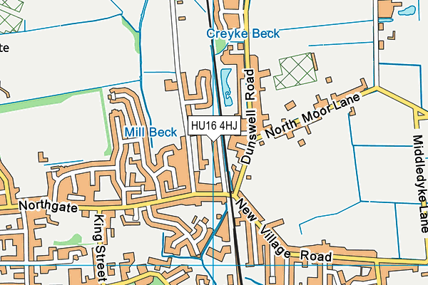 HU16 4HJ map - OS VectorMap District (Ordnance Survey)