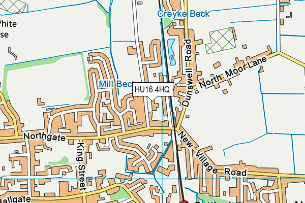 HU16 4HQ map - OS VectorMap District (Ordnance Survey)