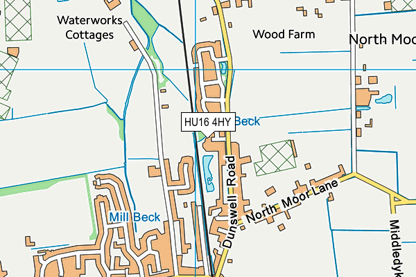 HU16 4HY map - OS VectorMap District (Ordnance Survey)