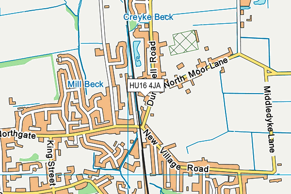 HU16 4JA map - OS VectorMap District (Ordnance Survey)