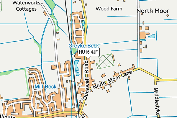 HU16 4JF map - OS VectorMap District (Ordnance Survey)