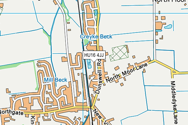 HU16 4JJ map - OS VectorMap District (Ordnance Survey)