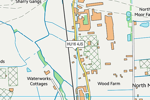 HU16 4JS map - OS VectorMap District (Ordnance Survey)