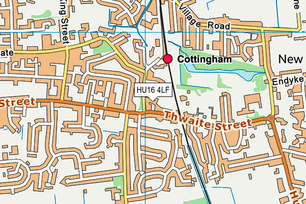 HU16 4LF map - OS VectorMap District (Ordnance Survey)