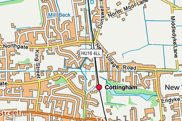 Map of COTTINGHAM LANDSCAPING LIMITED at district scale
