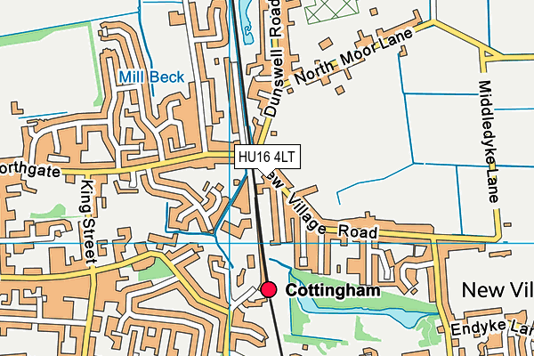 HU16 4LT map - OS VectorMap District (Ordnance Survey)