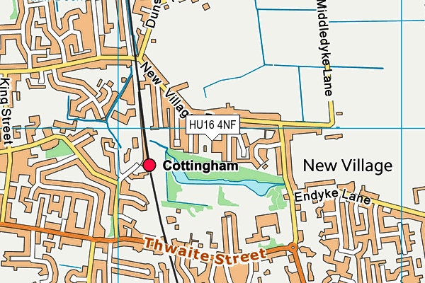 HU16 4NF map - OS VectorMap District (Ordnance Survey)