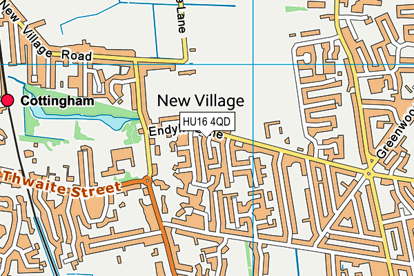 HU16 4QD map - OS VectorMap District (Ordnance Survey)