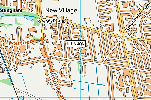 HU16 4QN map - OS VectorMap District (Ordnance Survey)