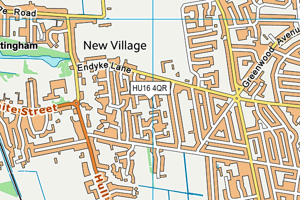 HU16 4QR map - OS VectorMap District (Ordnance Survey)