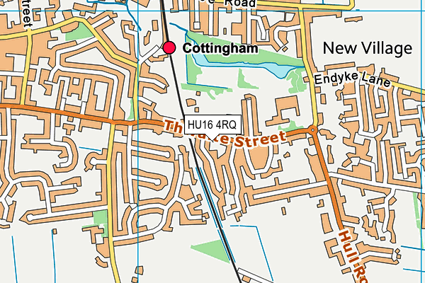 HU16 4RQ map - OS VectorMap District (Ordnance Survey)