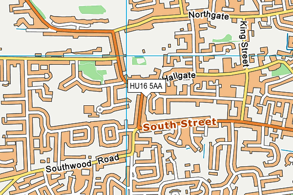 HU16 5AA map - OS VectorMap District (Ordnance Survey)