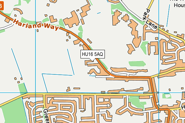 HU16 5AQ map - OS VectorMap District (Ordnance Survey)