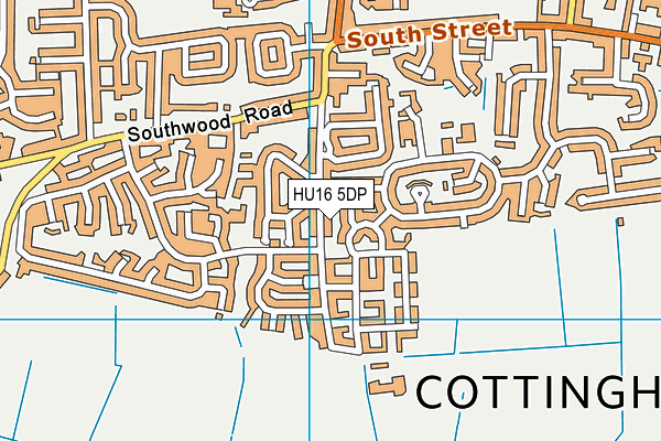 HU16 5DP map - OS VectorMap District (Ordnance Survey)