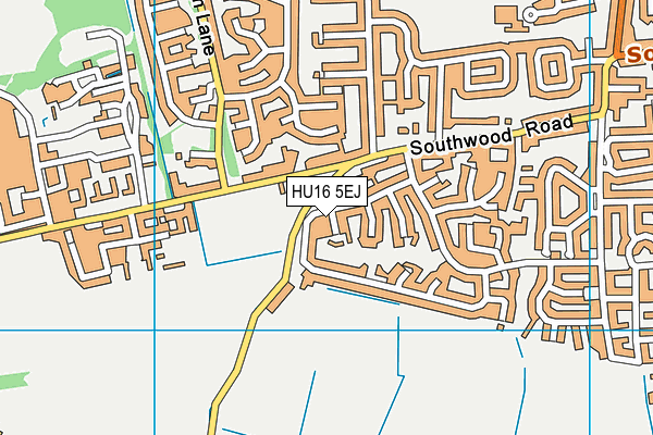 HU16 5EJ map - OS VectorMap District (Ordnance Survey)