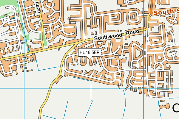 HU16 5EP map - OS VectorMap District (Ordnance Survey)