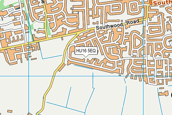 HU16 5EQ map - OS VectorMap District (Ordnance Survey)