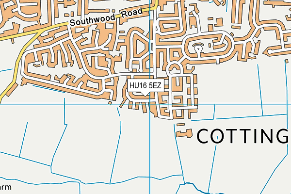 HU16 5EZ map - OS VectorMap District (Ordnance Survey)