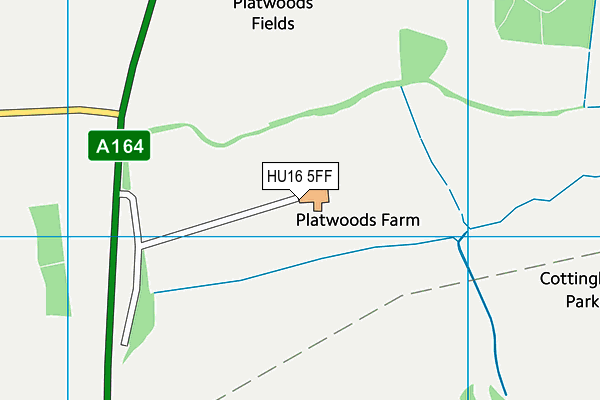 HU16 5FF map - OS VectorMap District (Ordnance Survey)