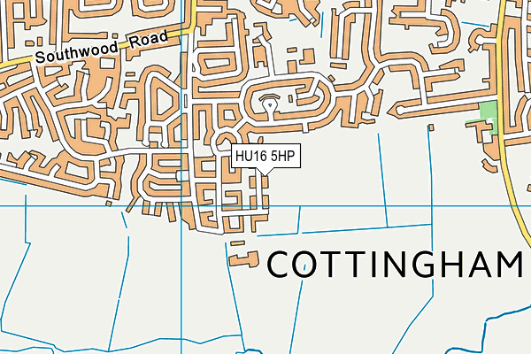HU16 5HP map - OS VectorMap District (Ordnance Survey)