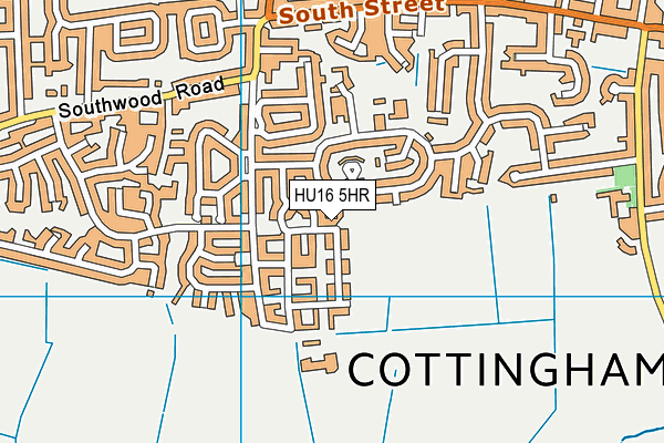 HU16 5HR map - OS VectorMap District (Ordnance Survey)