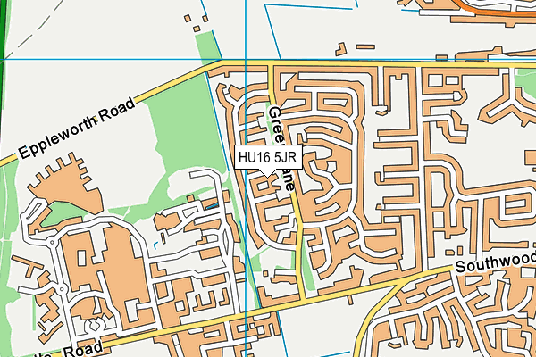 HU16 5JR map - OS VectorMap District (Ordnance Survey)